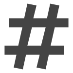 Hash SVG Icon
